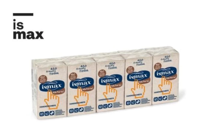 Mocadors de butxaca eco 100% reciclat ismax - pack 10u